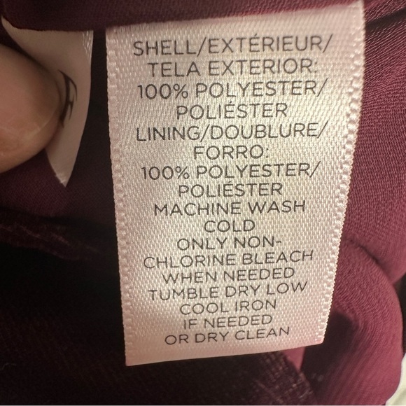 New! LOFT Burgundy Women's cami top, velvet, spaghetti straps, size S, fall - Picture 7 of 8